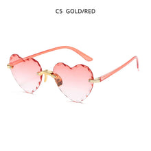 Load image into Gallery viewer, Fashion Heart Shape Women Sunglasses Brand Designer Lovely Rimless Sun Glasses For Female Vintage Pink Ladies Shades - Sunglass Associates