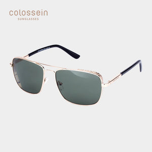 COLOSSEIN Women's Retro Square Metal Frame UV400 Sunglasses - Sunglass Associates