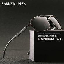 Load image into Gallery viewer, BANNED 1976 Polarized UV400 Rectangle Men&#39;s Driving Sunglasses - Sunglass Associates