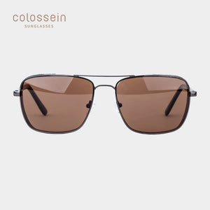 COLOSSEIN Women's Retro Square Metal Frame UV400 Sunglasses - Sunglass Associates