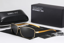 Load image into Gallery viewer, BANNED 1976 Polarized UV400 Rectangle Men&#39;s Driving Sunglasses - Sunglass Associates