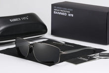 Load image into Gallery viewer, BANNED 1976 Polarized UV400 Rectangle Men&#39;s Driving Sunglasses - Sunglass Associates