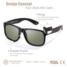 Load image into Gallery viewer, COLOSSEIN Classic Men&#39;s Square Sunglasses - Sunglass Associates