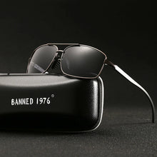 Load image into Gallery viewer, BANNED 1976 Polarized UV400 Rectangle Men&#39;s Driving Sunglasses - Sunglass Associates