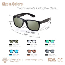 Load image into Gallery viewer, COLOSSEIN Classic Men&#39;s Square Sunglasses - Sunglass Associates