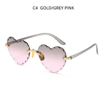 Load image into Gallery viewer, Fashion Heart Shape Women Sunglasses Brand Designer Lovely Rimless Sun Glasses For Female Vintage Pink Ladies Shades - Sunglass Associates