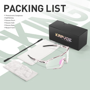 Kapvoe Photochromic Unisex Cycling Sunglasses - Sunglass Associates