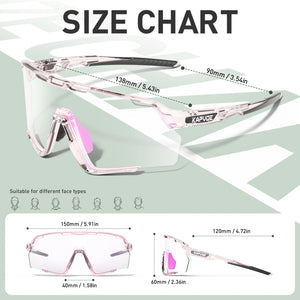 Kapvoe Photochromic Unisex Cycling Sunglasses - Sunglass Associates