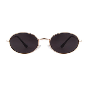 Polarized Men's Metal Oval Small Frame Sunglasses