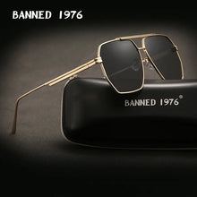 Load image into Gallery viewer, BANNED 1976 Women&#39;s Square Polarized Metal Sunglasses - Sunglass Associates