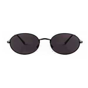 Polarized Men's Metal Oval Small Frame Sunglasses