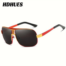 Load image into Gallery viewer, HDHUES Men&#39;s Polarized Alloy Square Oversized Frame Sunglasses