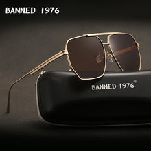 Load image into Gallery viewer, BANNED 1976 Women&#39;s Square Polarized Metal Sunglasses - Sunglass Associates