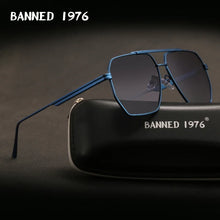 Load image into Gallery viewer, BANNED 1976 Women&#39;s Square Polarized Metal Sunglasses - Sunglass Associates