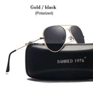 BANNED 1976 Classic Metal Aviation Women's Sunglasses - Sunglass Associates