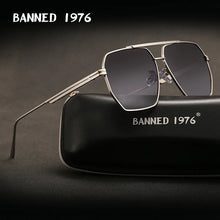 Load image into Gallery viewer, BANNED 1976 Women&#39;s Square Polarized Metal Sunglasses - Sunglass Associates