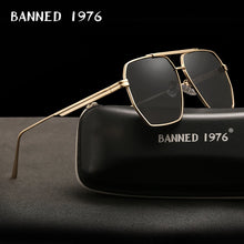 Load image into Gallery viewer, BANNED 1976 Women&#39;s Square Polarized Metal Sunglasses - Sunglass Associates