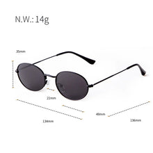 Load image into Gallery viewer, Polarized Men&#39;s Metal Oval Small Frame Sunglasses