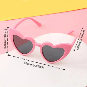 Kids Heart Shaped UV400 Sunglasses - Sunglass Associates