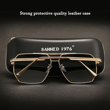 Load image into Gallery viewer, BANNED 1976 Women&#39;s Square Polarized Metal Sunglasses - Sunglass Associates