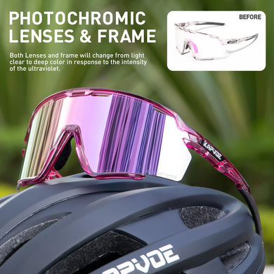 Kapvoe Photochromic Unisex Cycling Sunglasses - Sunglass Associates