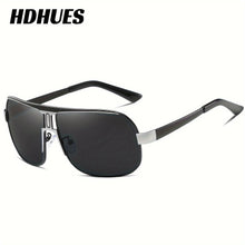 Load image into Gallery viewer, HDHUES Men&#39;s Polarized Alloy Square Oversized Frame Sunglasses