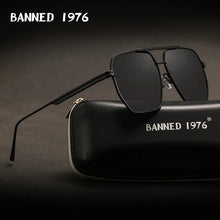 Load image into Gallery viewer, BANNED 1976 Women&#39;s Square Polarized Metal Sunglasses - Sunglass Associates