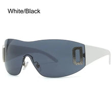 Load image into Gallery viewer, Frameless Jeweled UV400 Wrap Around Sunglasses - Sunglass Associates