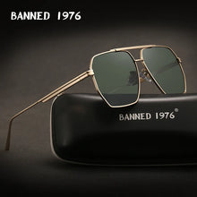 Load image into Gallery viewer, BANNED 1976 Women&#39;s Square Polarized Metal Sunglasses - Sunglass Associates